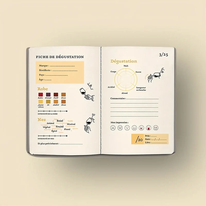 Carnet de dégustation de vin